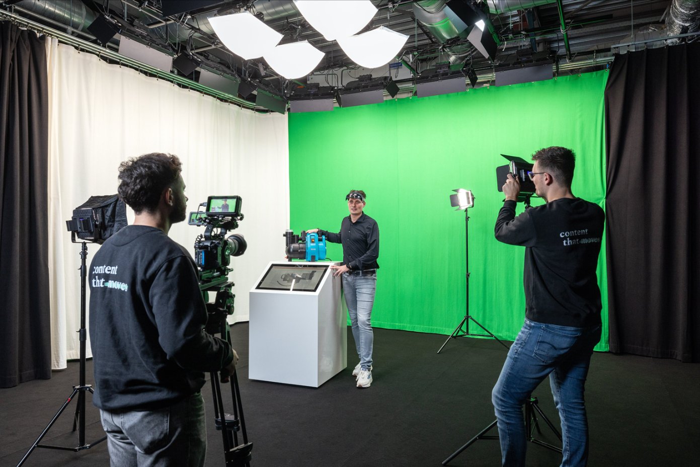 Film Studio Twente 3 doeken mogelijkheden AR presentatie Total Reality